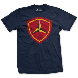 3rd Division Vintage T-Shirt in Navy - USMC 3rd Division tee