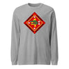 4th Assault Amphibian Battalion Long Sleeve T-Shirt - HEATHER GREY