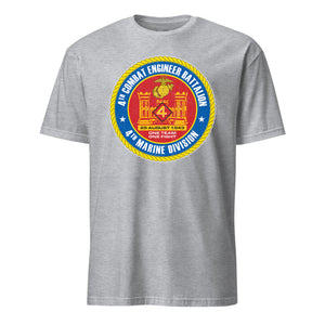 4th Combat Engineer Battalion T-Shirt in Grey - USMC unit tee