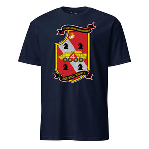 4th Light Armored Reconnaissance Battalion T-Shirt in Navy - USMC unit tee