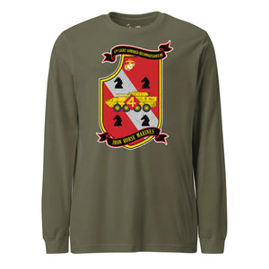 4th Light Armored Reconnaissance Battalion Long Sleeve T-Shirt in OD Green - USMC unit apparel