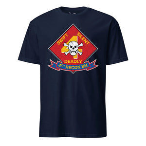 4th Recon Battalion T-Shirt in Navy - USMC unit tee
