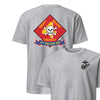 4th Recon Battalion Back Print T-Shirt - HEATHER GREY