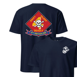 4th Recon Battalion Back Print T-Shirt