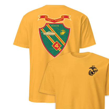 4th Tank Battalion Back Print T-Shirt