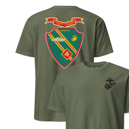 4th Tank Battalion Back Print T-Shirt