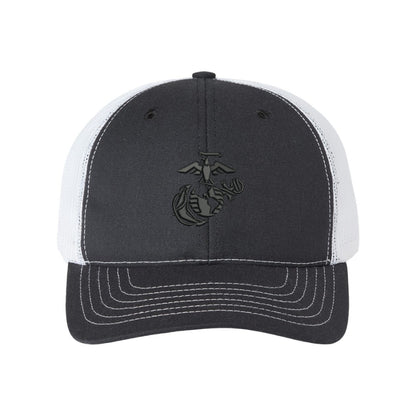 Blackout Eagle Globe And Anchor Structured Trucker