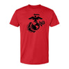 Eagle Globe and Anchor Full Chest Performance T-Shirt - RED