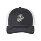 Eagle Globe And Anchor Structured Trucker- Silver Logo