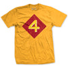 4th Division Vintage T-Shirt - Gold