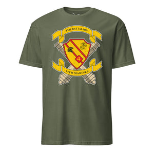 5th Battalion 14th Marines T-Shirt in OD Green - USMC unit tee