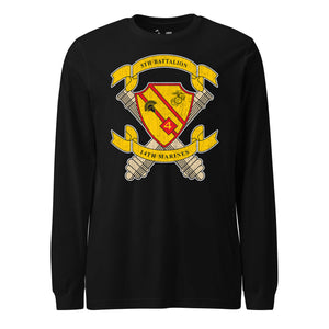 5th Battalion 14th Marines Long Sleeve T-Shirt in Black - USMC unit apparel