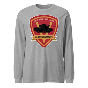 5th Tank Battalion Long Sleeve T-Shirt in Grey - USMC unit apparel
