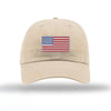American Flag Unstructured Hat - STONE
