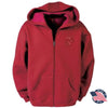 Leatherneck For Life Eagle, Globe, and Anchor Subdued Full Zip Sweatshirt - Red - RED