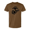 Eagle Globe and Anchor Full Chest Performance T-Shirt - COYOTE BROWN