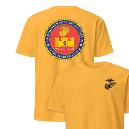 6th Engineer Support Battalion Back Print T-Shirt