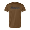 Marine Script Performance T-Shirt - COYOTE BROWN