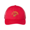 OLD School Eagle Globe and Anchor Structured Trucker - RED/RED