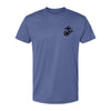 Eagle Globe and Anchor Left Chest Performance T-Shirt - H ROYAL