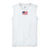 Amercian Flag Sleeveless Performance Shirt - WHITE