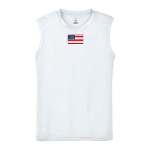 Amercian Flag Sleeveless Performance Shirt