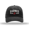 Earned Never Given Unstructured USMC Hat with 3D embroidery - Black Hat - BLACK