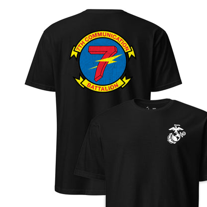 7th Communications Battalion Back Print T-Shirt