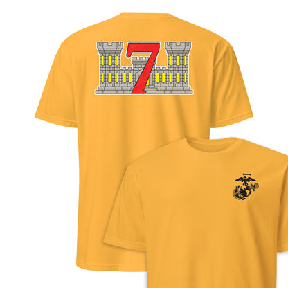 7th Engineer Support Battalion Back Print T-Shirt