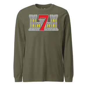 7th Engineer Support Battalion Long Sleeve T-Shirt in OD Green - USMC unit apparel