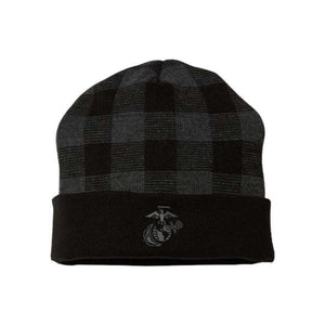 Eagle Globe & Anchor Plaid Cuffed Watch cap