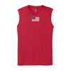 Amercian Flag Sleeveless Performance Shirt - RED