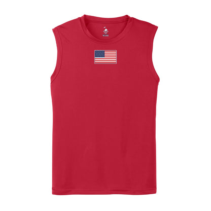 Amercian Flag Sleeveless Performance Shirt