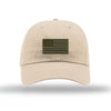 American Flag Unstructured Hat - Stone w/ OD Green - STONE