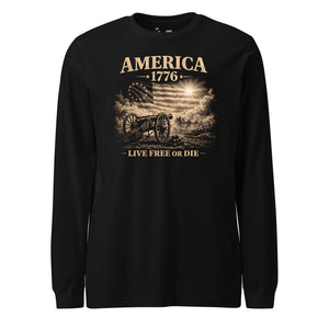 America 1776 Live Free or Die Long Sleeve T-Shirt