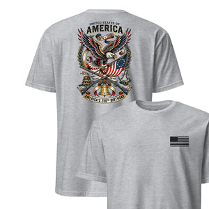 America's 250 Year Vintage Tattoo T-Shirt in Grey - vintage patriotic tee
