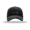 American Flag Blackout PVC Patch Unstructured Dad Hat - BLACK