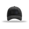 American Flag Blackout PVC Patch Structured Hat - BLACK