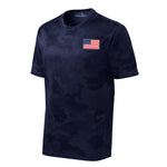 Camohex American Flag Left Chest Performance T-Shirt