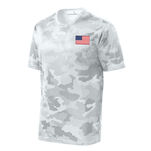 Camohex American Flag Left Chest Performance T-Shirt