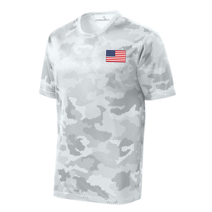 Camohex American Flag Left Chest Performance T-Shirt