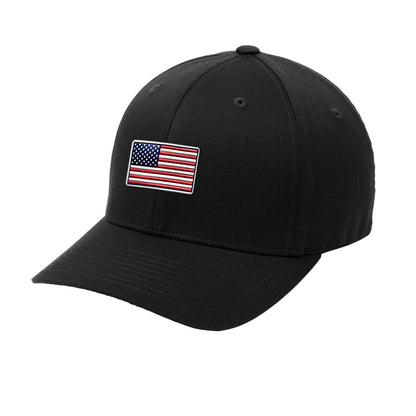 American Flag Flex Patch Flexfit Structured Hat