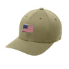 American Flag Flex Patch Flexfit Structured Hat - COYOTE BROWN