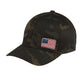 Offset American Flag Flex Patch Flexfit Structured Hat