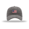 American Flag Flex Patch Unstructured Dad Hat - GREY