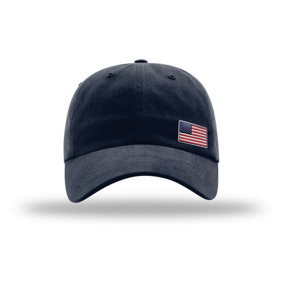 Offset American Flag Flex Patch Unstructured Dad Hat