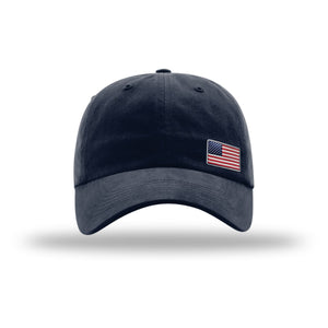 Offset American Flag Flex Patch Unstructured Dad Hat
