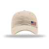 Offset American Flag Flex Patch Unstructured Dad Hat - STONE