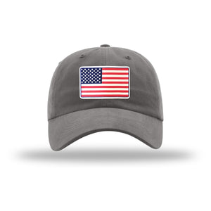 American Flag PVC Patch Unstructured Dad Hat