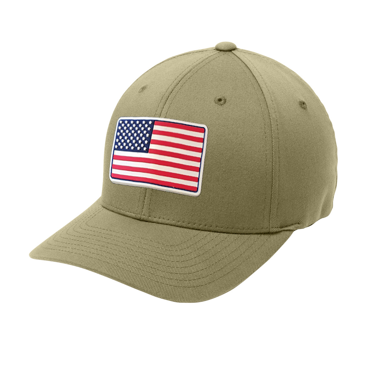 FlexFit American Flag PVC Patch Structured Hat